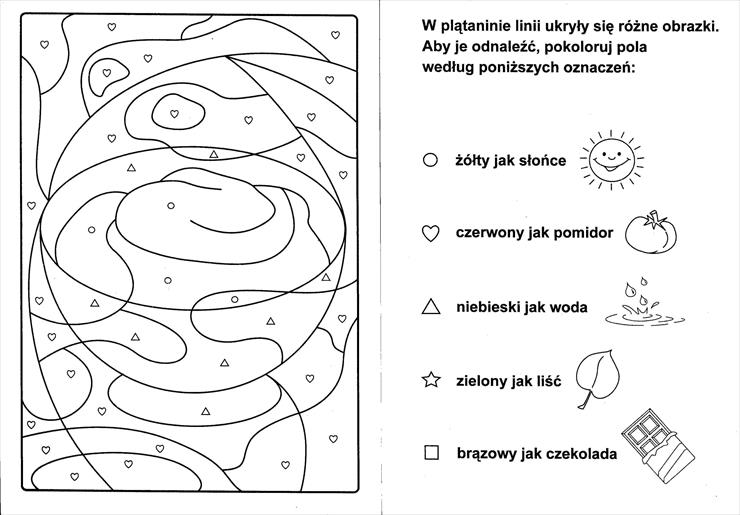 Ćwiczenia percepcji wzrokowej - pokoloruj wg kodu - symbole 50.jpg